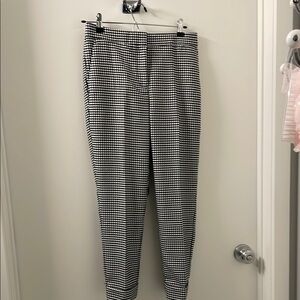 Ann Taylor cropped Black and White Checkered Pants—never worn